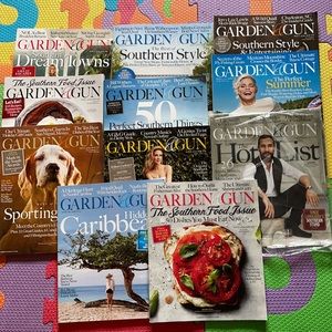 11 pieces Garden & Gun Magazine